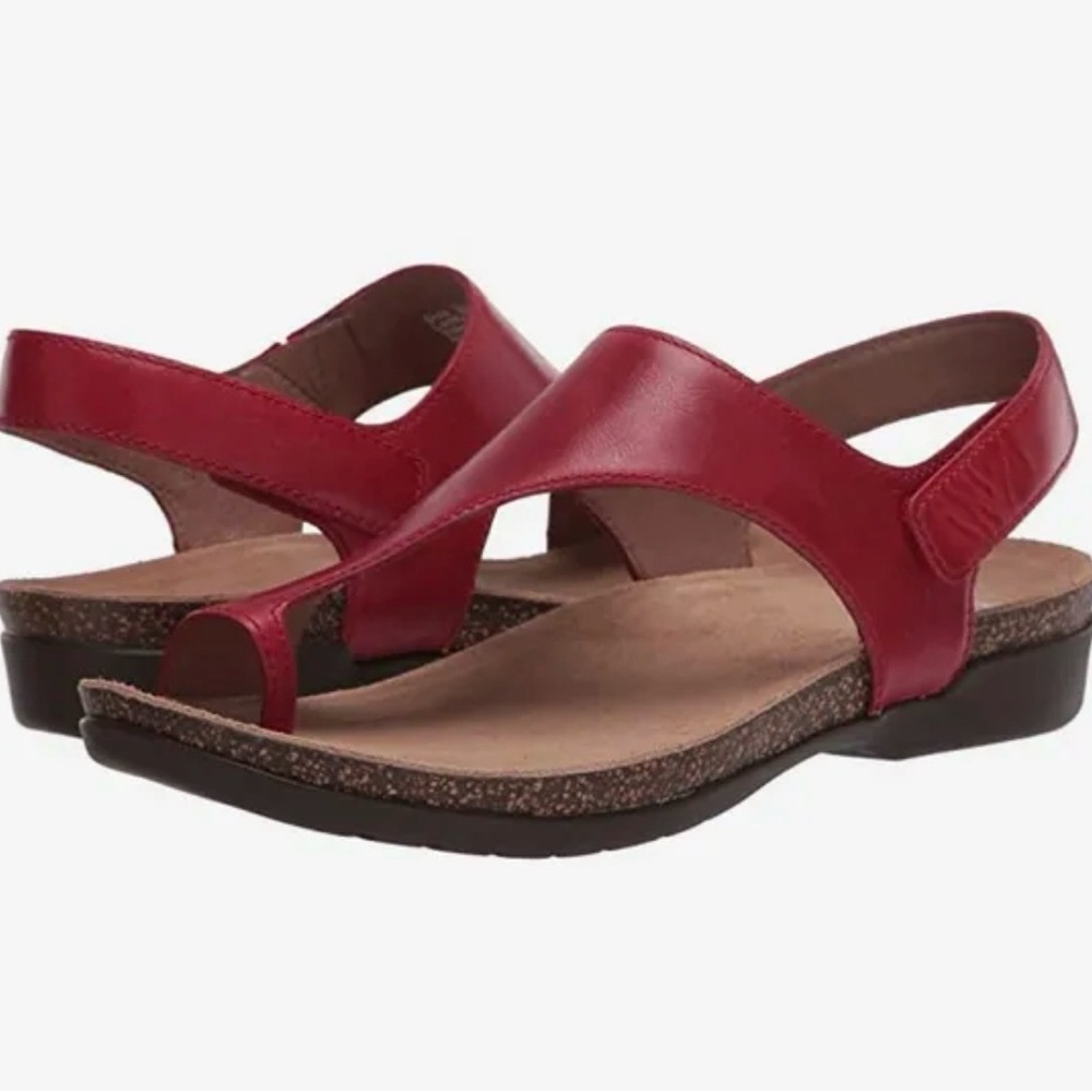 Dansko Reece Women Leather Slingback Toe-Loop Sandals size 10 (40) support shoe - Picture 4 of 9